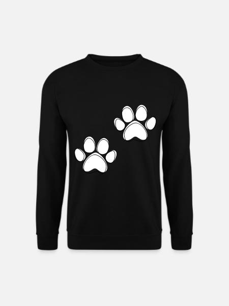 Hund Pfoten - Unisex Pullover - Schwarz