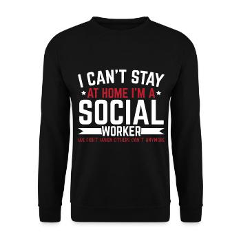 Ich bin eine Sozialarbeiterin Job Beruf Sozialhilf - Unisex Pullover - Schwarz - Vorne - Alina (178cm) & Michal (187cm)