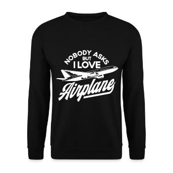 Cadeau d’atterrissage d’avion de pilote d’avion d’avion - Sweat-shirt Unisexe - noir - Devant - Alina (178cm) & Michal (187cm)