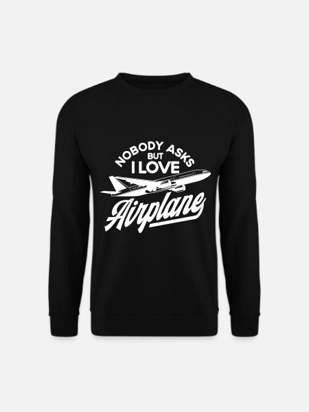 Cadeau d’atterrissage d’avion de pilote d’avion d’avion - Sweat-shirt Unisexe - noir