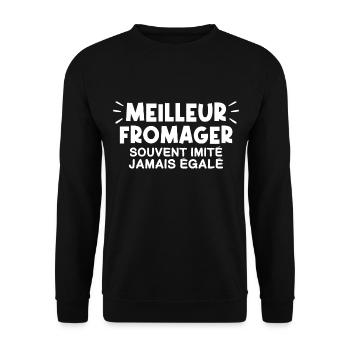 Fromagère fromager fromage métier cadeau humour !! - Sweat-shirt Unisexe - noir - Devant - Alina (178cm) & Michal (187cm)
