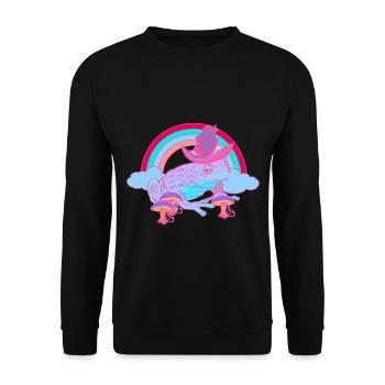 Magic Rainbow Toad Frog Wizard Frogs - Unisex Sweatshirt - black - Front - Alina (178cm) & Michal (187cm)