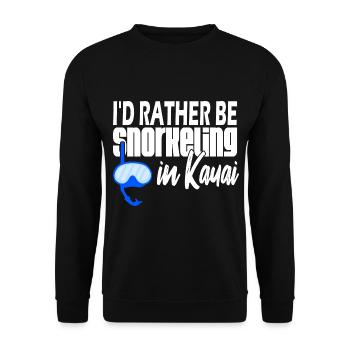 Kauai Schnorcheln - Unisex Pullover - Schwarz - Vorne - Alina (178cm) & Michal (187cm)