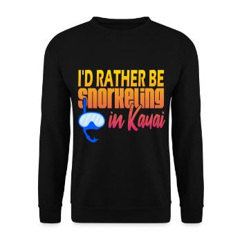 Kauai Schnorcheln - Unisex Pullover - Schwarz - Vorne - Alina (178cm) & Michal (187cm)