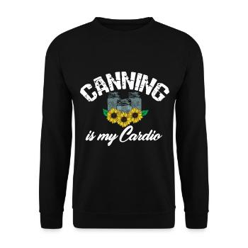 Homesteader Canning is my Cardio Food Preservation - Unisex Sweatshirt - black - Front - Alina (178cm) & Michal (187cm)