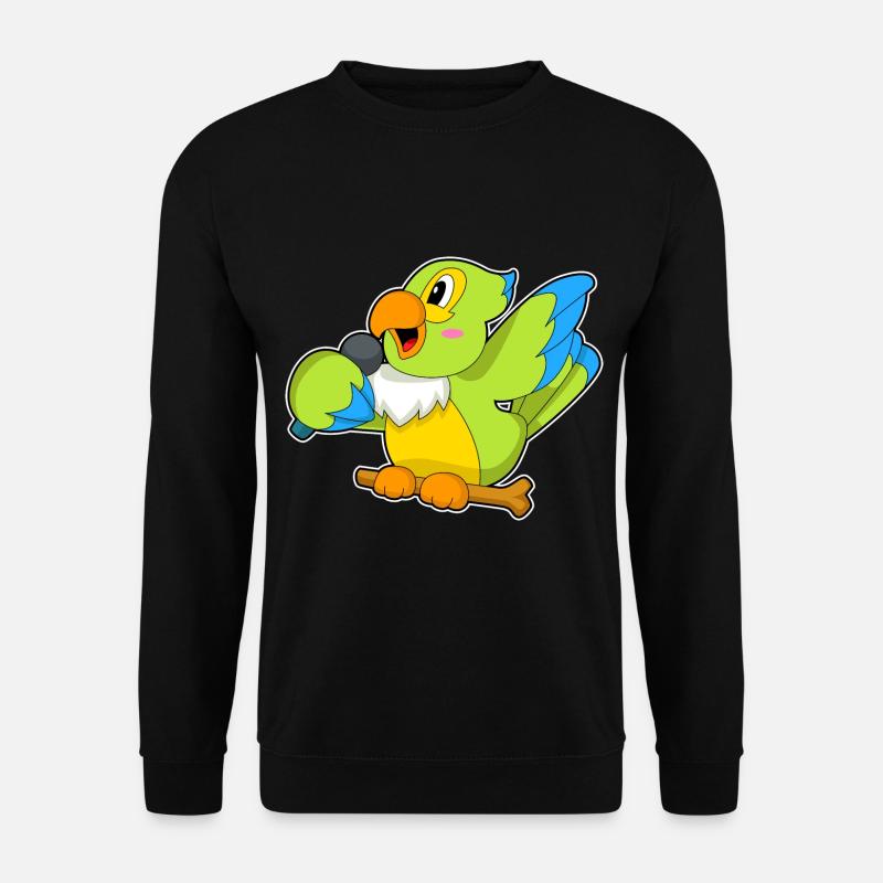 Parrot Singer Microphone - Sweat-shirt Unisexe - noir