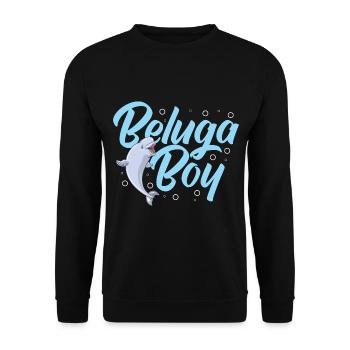 Beluga Whale Beluga Whale Whale Watching Dolphin Dolphin - Unisex Sweatshirt - black - Front - Alina (178cm) & Michal (187cm)