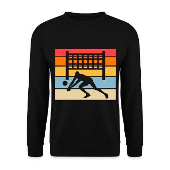 Volleyball Player Retro Volleyball Player Volleyball - Unisex Sweatshirt - black - Front - Alina (178cm) & Michal (187cm)
