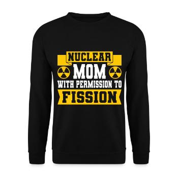 Nuclear Engineer Nuclear Technology Nuclear Energy Mom - Unisex Sweatshirt - black - Front - Alina (178cm) & Michal (187cm)