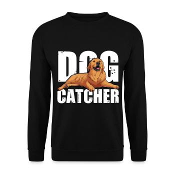 Dog Catcher Hund - Unisex Pullover - Schwarz - Vorne - Alina (178cm) & Michal (187cm)