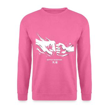 Zusammen Unschlagbar: Generationen-Faustbump - Unisex Pullover - Pink - Vorne