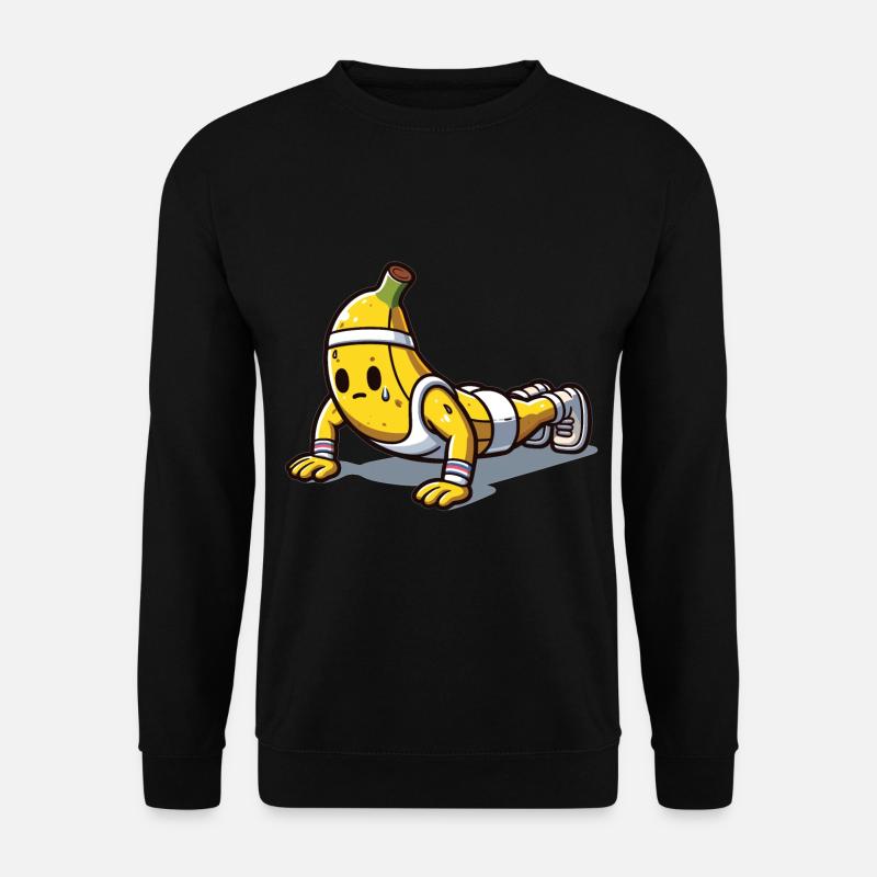 Banana Power: Push-ups - Unisex Sweatshirt - black