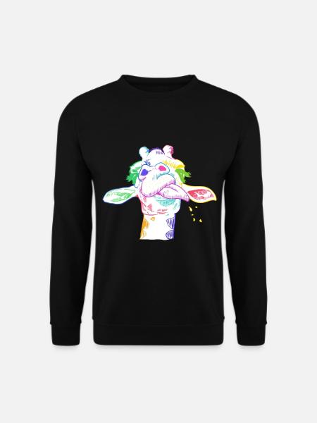 Giraffe Giraffen Safari - Unisex Pullover - Schwarz