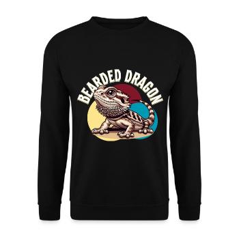 Bartagame Bartagamen Bearded Dragon - Unisex Sweatshirt - black - Front - Alina (178cm) & Michal (187cm)