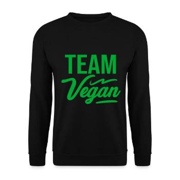 Team Vegan - Unisex Sweatshirt - black - Front - Alina (178cm) & Michal (187cm)