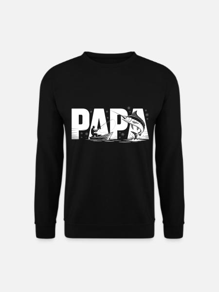 Papa pêche - Sweat-shirt Unisexe - noir
