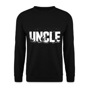 Uncle fishing - Unisex Sweatshirt - black - Front - Alina (178cm) & Michal (187cm)