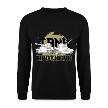 Tank driver hobby sport leisure gift - Unisex Sweatshirt - black - Front - Alina (178cm) & Michal (187cm)