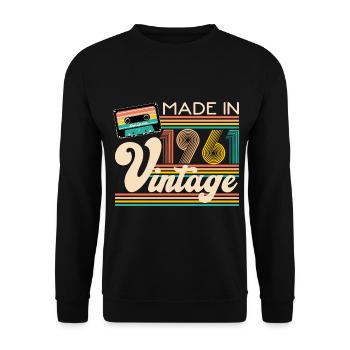 Vintage 1961 Original - Sweat-shirt Unisexe - noir - Devant - Alina (178cm) & Michal (187cm)