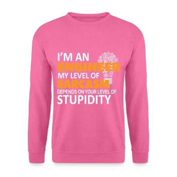 Ingénieur sort - Sweat-shirt Unisexe - rose - Devant