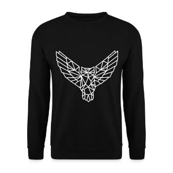 Ligne géométrique Owl - Sweat-shirt Unisexe - noir - Devant - Alina (178cm) & Michal (187cm)
