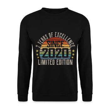 Limited Edition 2020 Geschenk Zum 2. Geburtstag - Unisex Pullover - Schwarz - Vorne - Alina (178cm) & Michal (187cm)