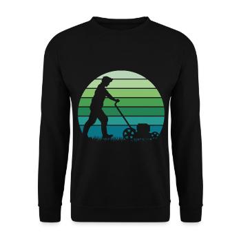 Drôles de dictons tondeuse à gazon - Sweat-shirt Unisexe - noir - Devant - Alina (178cm) & Michal (187cm)