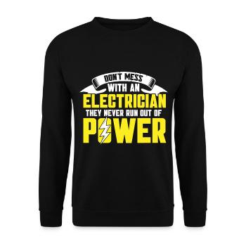 Ingénieur électricien électricien - Sweat-shirt Unisexe - noir - Devant - Alina (178cm) & Michal (187cm)