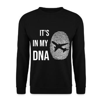 Pilot Flugzeug Luftfahrt Aviation Geschenk - Unisex Pullover - Schwarz - Vorne - Alina (178cm) & Michal (187cm)