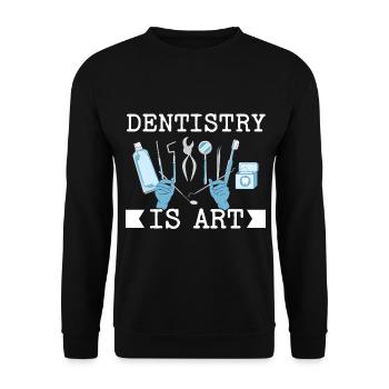 La dentisterie est l’art dentiste dentiste dent - Sweat-shirt Unisexe - noir - Devant - Alina (178cm) & Michal (187cm)