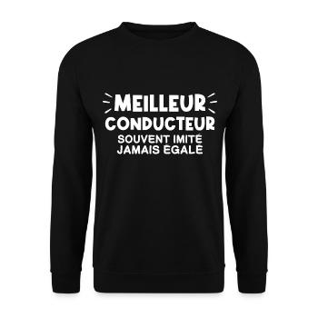 Conducteur | Je suis le meilleur Conducteur - Sweat-shirt Unisexe - noir - Devant - Alina (178cm) & Michal (187cm)