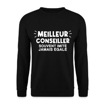 Conseiller | Je suis le meilleur Conseiller - Sweat-shirt Unisexe - noir - Devant - Alina (178cm) & Michal (187cm)
