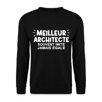 Architecte | Je suis le meilleur Architecte - Sweat-shirt Unisexe - noir - Devant - Alina (178cm) & Michal (187cm)