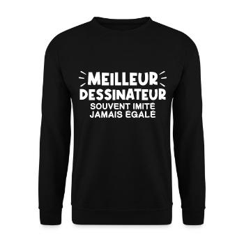 Peinture Peintre Dessin Dessinateur Dessiner Art ! - Sweat-shirt Unisexe - noir - Devant - Alina (178cm) & Michal (187cm)