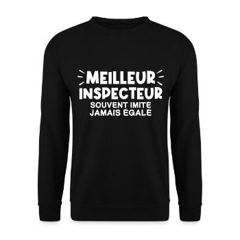Inspecteur | Je suis le meilleur Inspecteur - Sweat-shirt Unisexe - noir - Devant - Alina (178cm) & Michal (187cm)