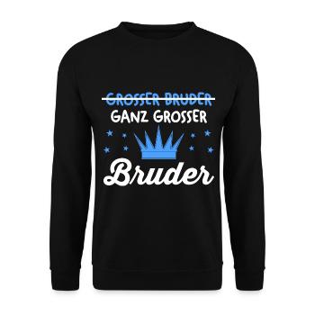 Geschwister Familie Brüder Bruder - Unisex Pullover - Schwarz - Vorne - Alina (178cm) & Michal (187cm)