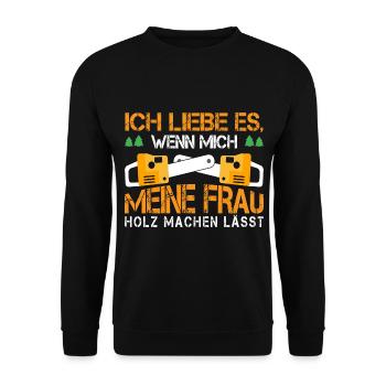 Ich Liebe Es - Unisex Pullover - Schwarz - Vorne - Alina (178cm) & Michal (187cm)