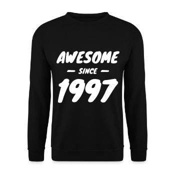 1997 Year of birth Awesome Since 1997 Gift idea - Unisex Sweatshirt - black - Front - Alina (178cm) & Michal (187cm)