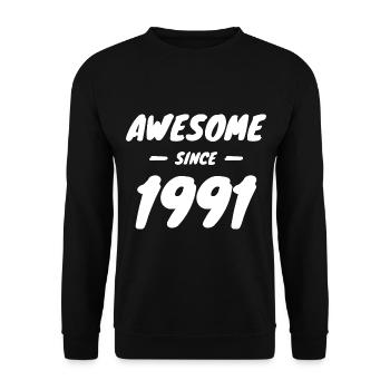 1991 Year of birth Awesome Since 1991 Gift idea - Unisex Sweatshirt - black - Front - Alina (178cm) & Michal (187cm)