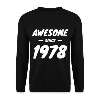 1978 Year of birth Awesome Since 1978 Gift idea - Unisex Sweatshirt - black - Front - Alina (178cm) & Michal (187cm)