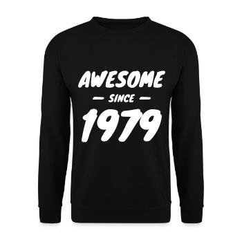 1979 Year of birth Awesome Since 1979 Gift idea - Unisex Sweatshirt - black - Front - Alina (178cm) & Michal (187cm)