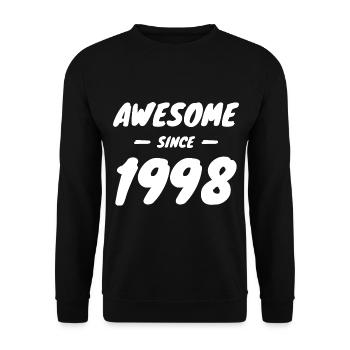 1998 Year of birth Awesome Since 1998 Gift idea - Unisex Sweatshirt - black - Front - Alina (178cm) & Michal (187cm)