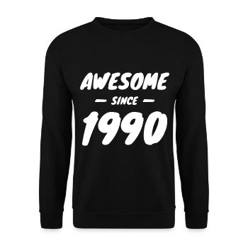 1990 Year of birth Awesome Since 1990 Gift idea - Unisex Sweatshirt - black - Front - Alina (178cm) & Michal (187cm)