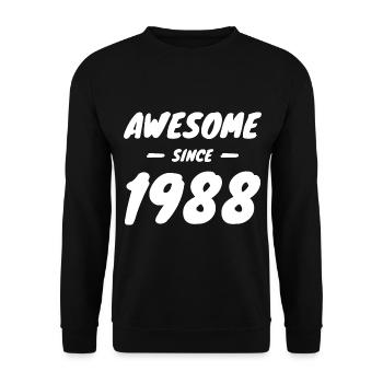 1988 Année de naissance Génial depuis 1988 Idée cadeau - Sweat-shirt Unisexe - noir - Devant - Alina (178cm) & Michal (187cm)