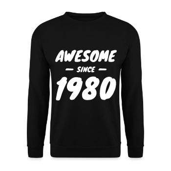 1980 Year of birth Awesome Since 1980 Gift idea - Unisex Sweatshirt - black - Front - Alina (178cm) & Michal (187cm)