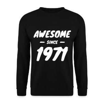 1971 Année de naissance Génial depuis 1971 Idée cadeau - Sweat-shirt Unisexe - noir - Devant - Alina (178cm) & Michal (187cm)