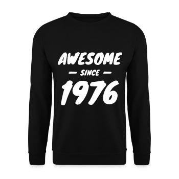 1976 Année de naissance Génial depuis 1976 Idée cadeau - Sweat-shirt Unisexe - noir - Devant - Alina (178cm) & Michal (187cm)