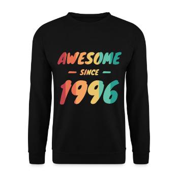 Awesome Since 1996 Gift Idea Vintage - Unisex Sweatshirt - black - Front - Alina (178cm) & Michal (187cm)