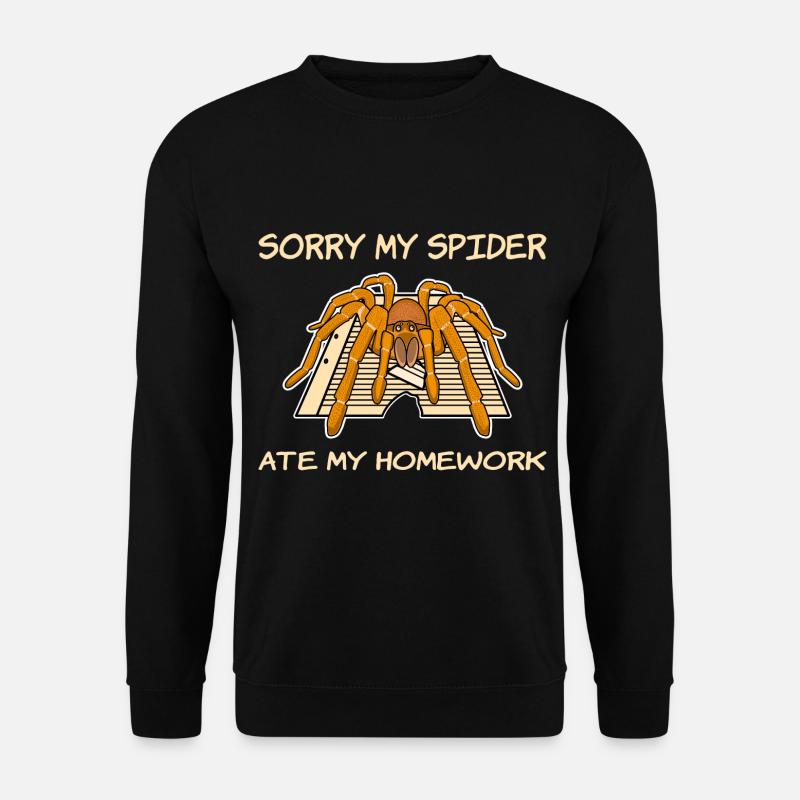 Meine Spinne hat meine Hausaufgaben gefressen - Unisex Pullover - Schwarz