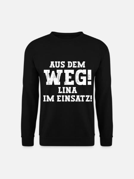 Lina Lustiger Spruch Vorname Name Lina - Unisex Pullover - Schwarz